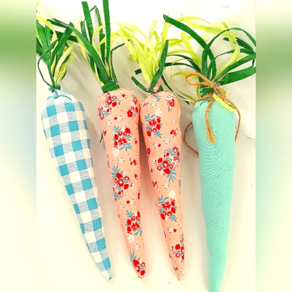 Handmade Shabby Chic Farmhouse Yearly Kitchen Spring Home Decor Garland Carrots - Picture 3 of 7